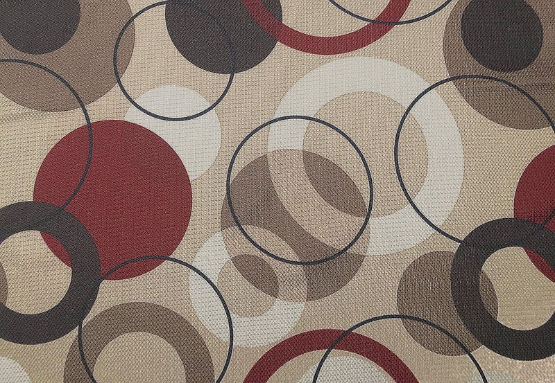 No. 918 43108 Celestial Geometric Print Grommet Curtain Panel, 48" x 63", Paprika Red - Image 4